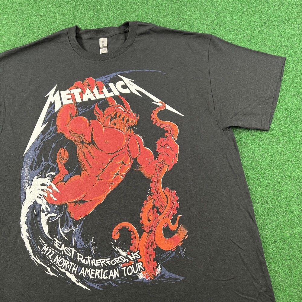 Metallica Shirt Mens XL Black M72 Seasons Tour 2023 East Rutherford Devil Demon